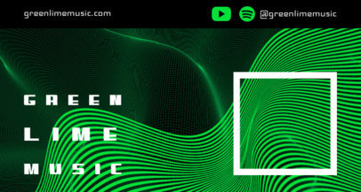 Twitch Banner Template Featuring Vibrant Wave Lines for a Musician's Channel