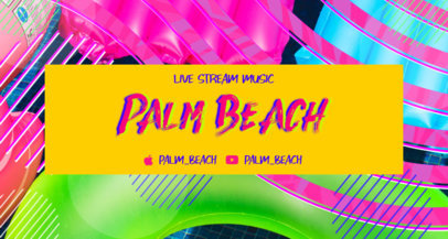 Twitch Banner Creator with a Summer Look for a Music Channel