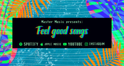 Twitch Banner Maker for a Musician Channel Featuring a Tropical Design