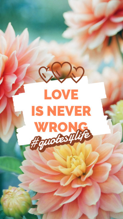 iPhone Wallpaper Design Template Featuring a Quote About Love 2547o