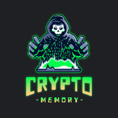 Gaming Logo Creator Featuring a Hacker with a Skull Mask