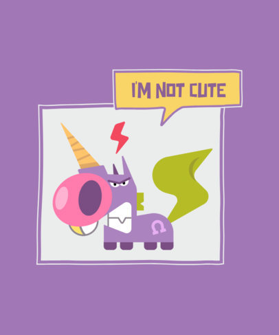 T-Shirt Design Generator Featuring Funny Unicorn Cartoons