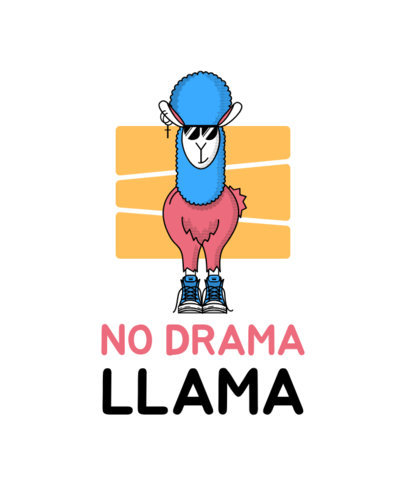 T-Shirt Design Maker Featuring Funny Illustrations of Llamas