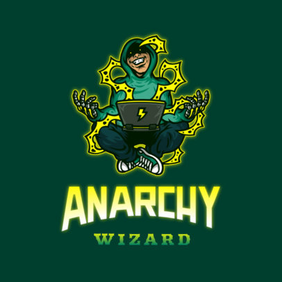 Logo Generator for Gamers Featuring an Evil Hacker Clipart