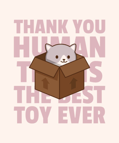 T-Shirt Design Creator Featuring a Cat and a Funny Quote