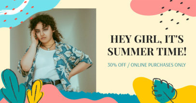 Facebook Post Maker with a Summer Theme for Online Sales 2720a