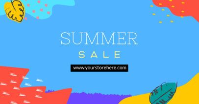 Summer-Themed Facebook Post Generator Featuring Illustrated Leaves 2720c