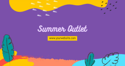 Facebook Post Template Featuring Summery Graphics for an Outlet Promo 2720g