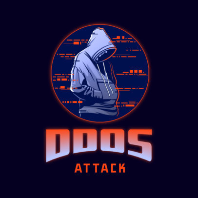 Gaming Logo Maker with a Glitchy Illustration of a Hacker