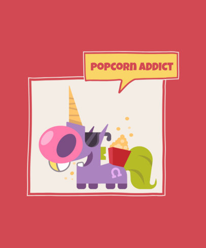 T-Shirt Design Maker Featuring a Cool Unicorn With Sunglasses 2169c-el1