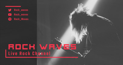 Twitch Banner Maker for a Rock Music Streaming Channel 