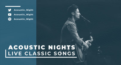 Minimal Twitch Banner Template for Musicians 