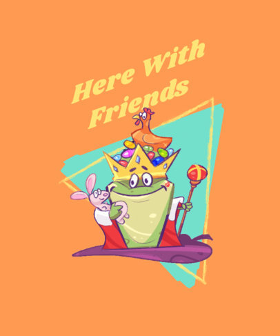 Silly T-Shirt Design Creator with a Cartoonish Frog Graphic