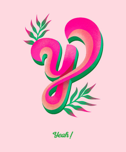 T-Shirt Design Creator with a Pop-Art-Style Y Letter Graphic