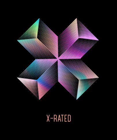 Trendy T-Shirt Design Creator with a Capital X Graphic