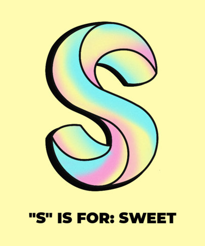 T-Shirt Design Creator with a Sweet-Looking S Letter
