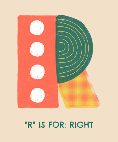 T-Shirt Design Maker with a Crazy-Looking R Letter