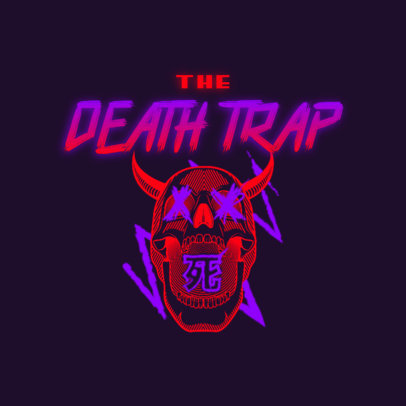 Trap Metal Logo Maker with a Devil Graphic 3454a