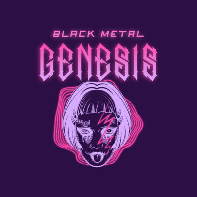 Music Logo Generator for a Female Trap Metal Performer 3454c