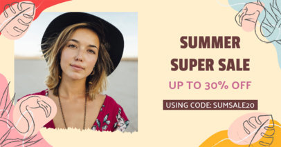 Facebook Post Maker with Pastel Tones for a Summer Sale 2720d