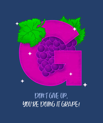 T-Shirt Design Maker with a Fruity Letter Graphic