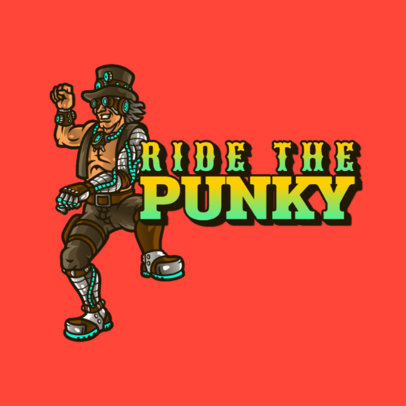 Gaming Logo Creator Featuring a Character Doing a Cowboy Dance Move