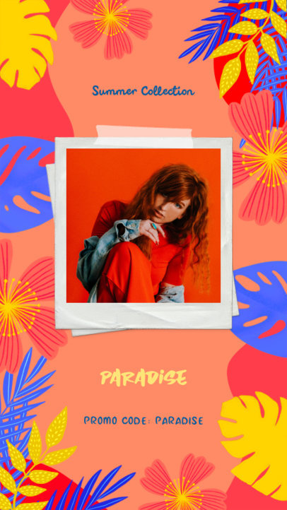 Instagram Story Design Template for a Summer Promo Code