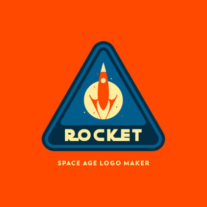 Logo Maker Featuring a 60's-Inspired Rocket Emblem