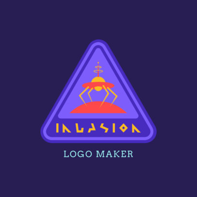 Retro Logo Generator Featuring a Spaceship Icon