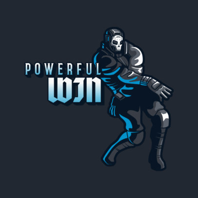 Gaming Logo Generator with a Tough Character Doing an Industrial Dance Move