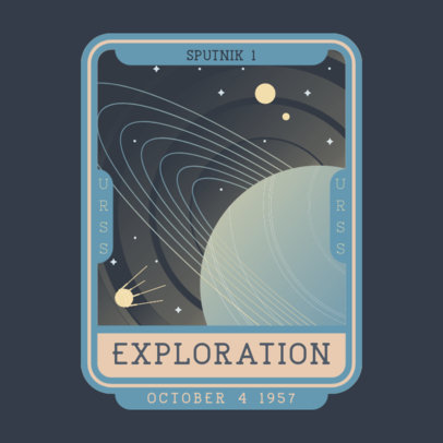 Retro Logo Generator Featuring a Planet Illustration