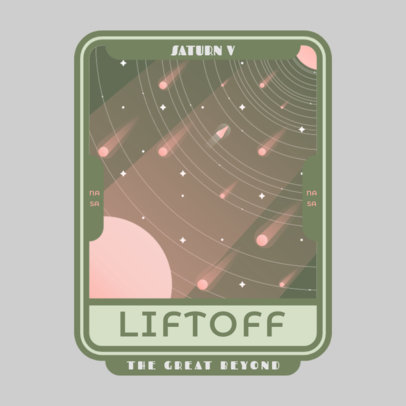 Logo Maker Featuring Astronomy Illustrations With a Retro Style 