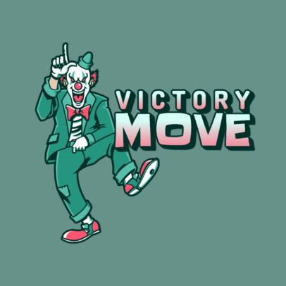 Fortnite-Inspired Logo Template of a Clown Doing the Take the L Dance 