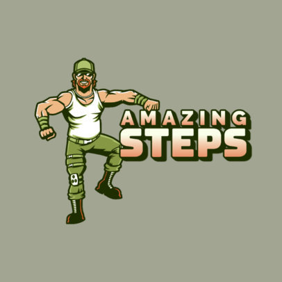 Logo Maker Featuring a Man Doing the Best Mates Dance 3453m