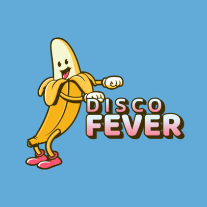 Logo Creator Based on Fortnite Featuring a Banana Dancing 3453l
