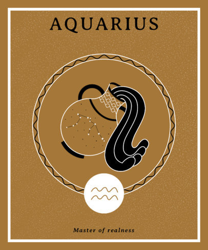 Online T-Shirt Design Maker with a Water Bearer Symbol 2722l