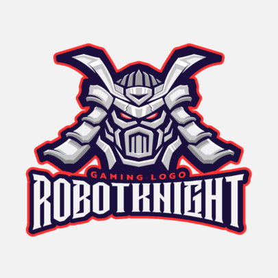 Gaming Logo Template Featuring Aggressive Warrior Characters