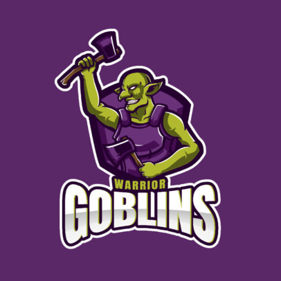 Gaming Logo Creator with a Frightful Goblin Graphic