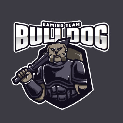 Gaming Logo Generator with an Armored Dog Graphic