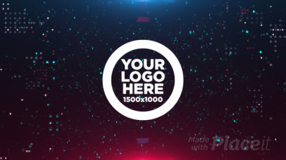 Intro Maker Featuring a Logo Reveal with Digital Graphics