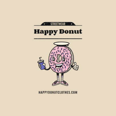 Streetwear Logo Maker Featuring Retro Food Characters