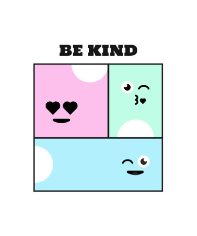 Kids T-Shirt Design Template with a Kind Message 2214e-el1