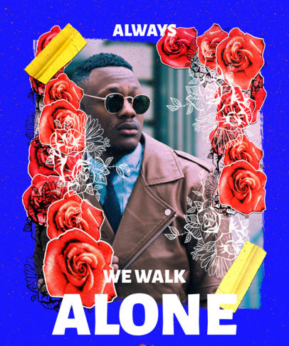 T-Shirt Design Maker Featuring Botanical Collages