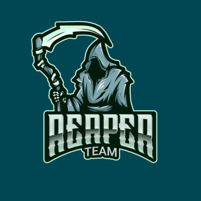 Gaming Logo Generator Featuring a Dark Reaper Illustration