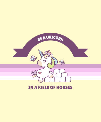 Kids T-Shirt Design Maker Featuring a Unicorn Quote 2222a-el1