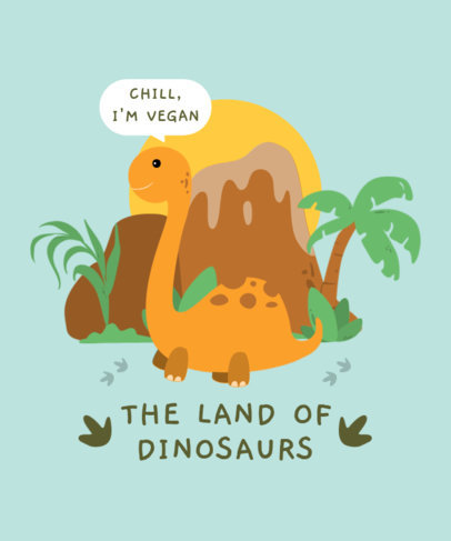 Kids T-Shirt Design Maker with Sweet Illustrations of Dinosaurs