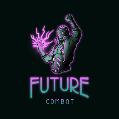 Logo Maker Featuring a Futuristic Character with Powers