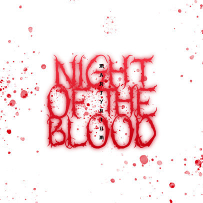 Trap Metal Logo Maker with a Bloody Typography 3467d