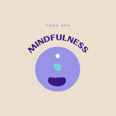 Simple Logo Template for a Yoga App 
