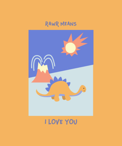 T-Shirt Design Maker Featuring a Stegosaurus Illustration